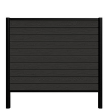 Kirkedal Alu hegn startsæt sort 184 x 180 cm